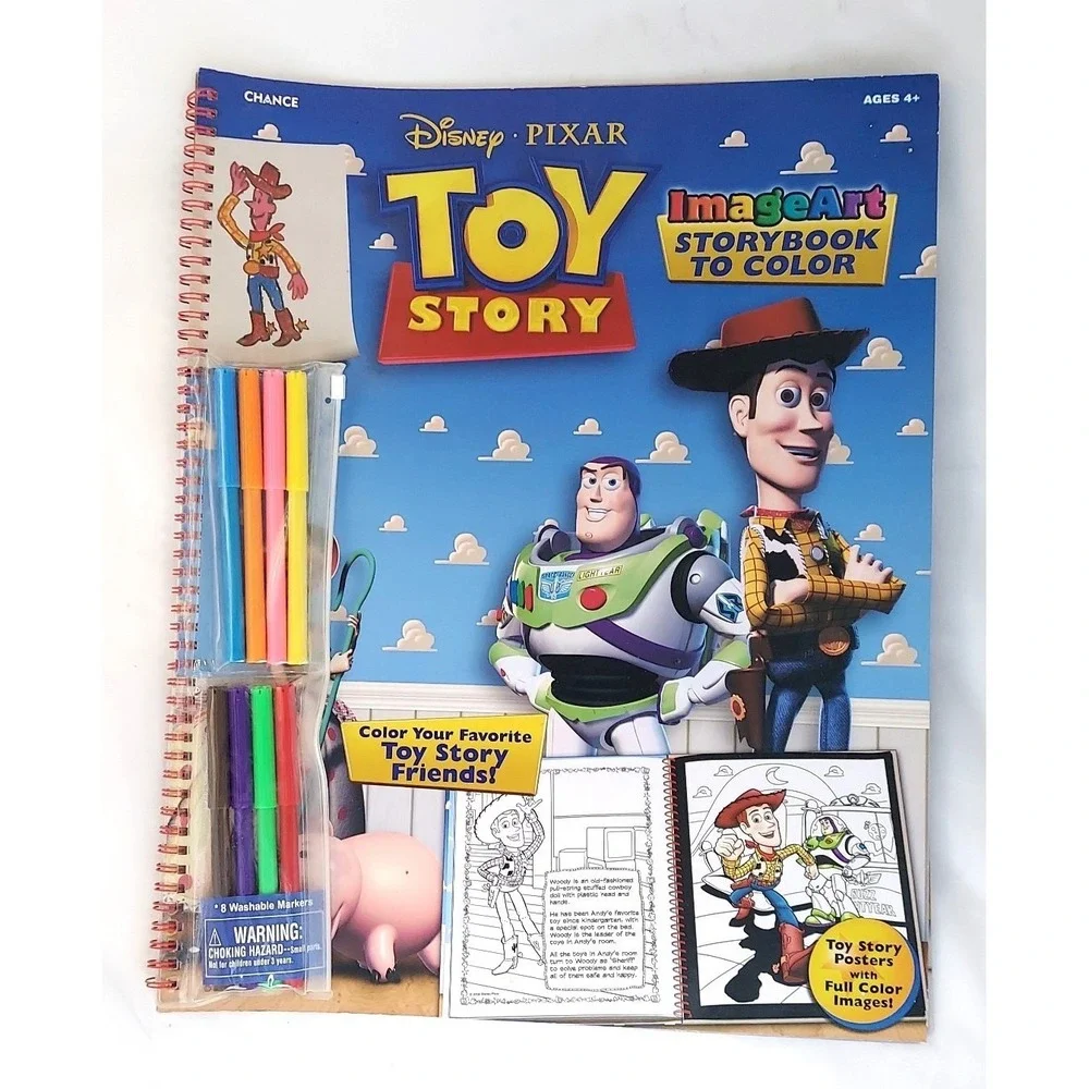 2009 Chance Toy Story ImageArt Storybook To Color 17x13 Inches
